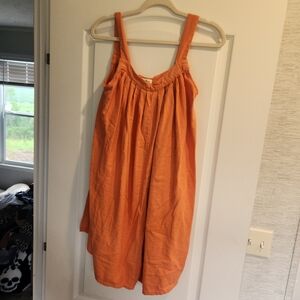 Hunter & Brown Orange Sleeveless Blouse Size S Euc